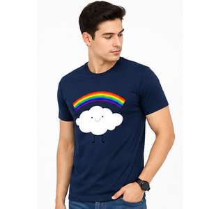 T-shirt en coton personnalisé pour homme, mode décontractée, col rond, haute qualité, fabricant OEM ODM, t-shirt en coton pour homme, confortable et léger - Product Image 6
