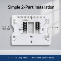 Thermostat CVC à commande directe d'usine avec mode non programmable et support de chauffage d'urgence pour maison à pompe à chaleur