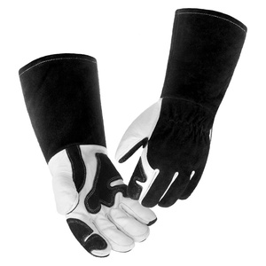 Gants de soudage TIG en cuir de vachette renforcé et cuir pleine fleur, résistants à l'abrasion, robustes, pour la lutte contre les incendies et la construction - Product Image 1