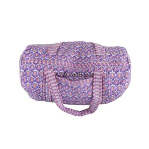 Elegante Bolsa de Viaje de Fin de Semana Estilo Vintage Ecológica, de Lona de Algodón Suave con Cierre de Cremallera para la Playa, Viajes de Verano y Compras - Product Image 4