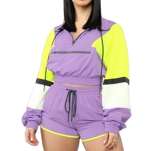 Men Waterproof Knitted Woven <b>Tech</b> <b>Wear</b> Embroidery Short Set Reflective Windbreaker <b>Jacket</b> Pants Streetwear Custom OEM Supply - Product Image 1