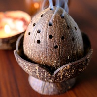 Ensemble d'encensoirs arabes Bakhoor, design Art Déco, forme irrégulière, boîte en bois de pin pour la décoration de la maison