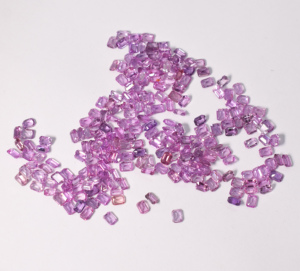 Lote de piedras preciosas de zafiro rosa natural, corte esmeralda, pequeñas, calibradas, sueltas, para la elaboración de joyas. - Product Image 6