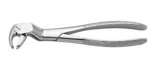 Forceps d'extraction dentaire pour molaires supérieures, revêtement chromé, poignées texturées, bec courbé, instrument chirurgical en acier inoxydable - Product Image 3