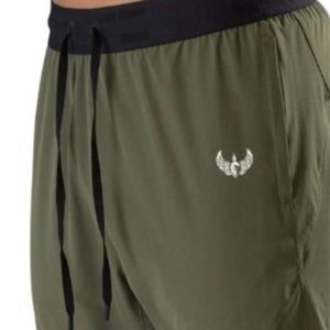 Men's Olive Green Performance Jogger Pants with Elastic Waist Lightweight Breathable Athletic Workout Running Gym Fitness - Product Image 5