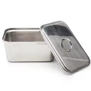 Mantequillera metálica de sobremesa con tapa, contenedor para mantequilla para usar en la encimera de la cocina - Product Image 1