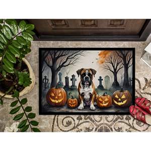 Spooky Halloween Boxer <b>Doormat</b> Non-Slip <b>Washable</b> Low Pile 24H X 36W Indoor and Outdoor Entryway Rug - Product Image 3