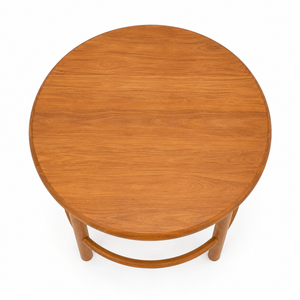 <b>Solid</b> Teak <b>Wood</b> <b>Round</b> <b>Dining</b> <b>Table</b> Scandinavian Minimalist Eco-Friendly Waterproof <b>Dining</b> Room Furniture for Apartment - Product Image 4