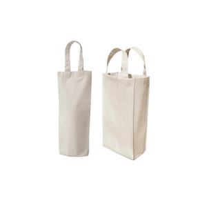 Bolsa de cosméticos de lona grande ecológica personalizada al por mayor, soporte para botella de vino de licor de algodón a la moda, uso diario personalizado - Product Image 1