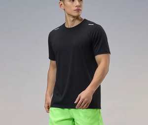 <b>Men's</b> Short Sleeve O-Neck Knitted T-Shirt Solid Color Quick Dry Regular Fit Casual Wear 100% Cotton Eco-Friendly Front Logo - Product Image 4