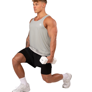 Camiseta sin mangas para hombre, color gris nube, ultraligera, para gimnasio, entrenamiento, correr, fitness, OEM, al por mayor - Product Image 4