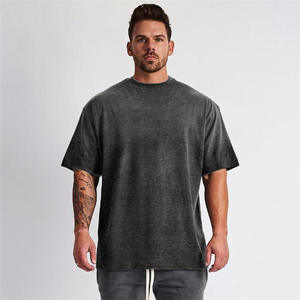 Camiseta Premium Extra Grande de Algodón Grueso con Cuello Redondo para Hombre, Camiseta de Algodón Extra Grande Personalizada, Corte Holgado - Product Image 5
