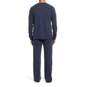 <b>Mens</b> Warm 100% Cotton <b>Pajama</b> <b>Set</b> Winter Sleepwear Cozy Two Piece Lounge Outfit Soft Comfortable Quick Dry Home Clothing Long - Product Image 5