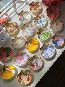 Plato de Concha Natural, Bandeja de Concha de Vieira, Artesanía Decorativa Hecha a Mano, Porta Joyas, Decoración Costera - Product Image 6