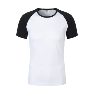 T-shirt de sport en coton pour le jogging, T-shirt décontracté en polyester, T-shirts en coton de couleur unie - Product Image 3