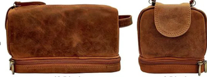 Trousse de Toilette en Cuir Taille Moyenne Style Vintage Fermeture Éclair Poignée Souple Organisateur de Cosmétiques Étui de Voyage - Product Image 2