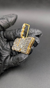 Iced Out <b>Custom</b> <b>Name</b> Pendant Baguette Stone Hip Hop <b>Necklace</b> Charm Gold Tone Luxury Bling Statement Jewelry - Product Image 5