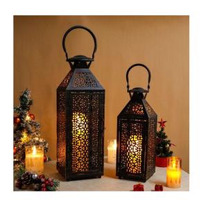 Lámparas Metálicas Huecas o Faroles Metálicos Marroquíes Decorativos para la Decoración de Eid y Ramadán - Product Image 2