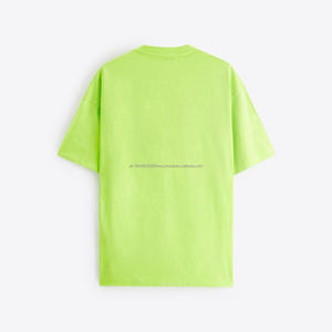 T-shirt de haute qualité avec impression 3D en relief, en coton de qualité supérieure, à épaules tombantes, épais, pour hommes, 100% coton, vert - Product Image 6