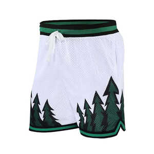 Pantalones Cortos Deportivos de Verano para Correr, Diseño Personalizado con Logotipo, Talla Grande, Malla Transpirable, 100% Algodón, Color Sólido, Sublimación, Pantalones Cortos Lisos al por Mayor - Product Image 2