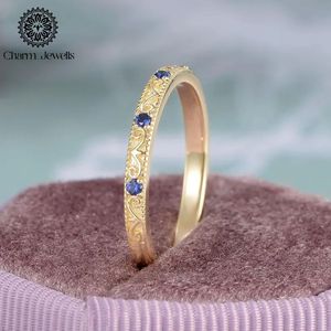 Anillo de compromiso y eternidad Charm_Jewells para mujer, chapado en oro rosa de 18K, plata, moissanita talla cojín, engaste clásico de puntas, IGI - Product Image 4