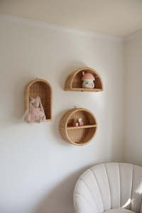 Étagère murale en rotin durable à 2 niveaux, présentoir suspendu, décoration artisanale pour la maison, organisateur de rangement, vente en gros, B2B - Product Image 4