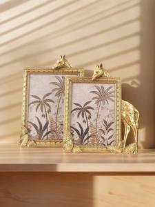 Elegant Gold Metal <b>Frame</b> For Photos With Clear Glass Cover And Strong Material For Long Lasting Use - Product Image 1