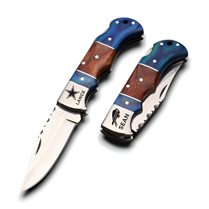 Couteau de poche utilitaire EDC en acier Damas inoxydable haute performance, anti-rouille, pour survie, camping, chasse, vente en gros OEM - Product Image 1