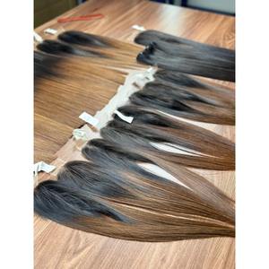 U Part <b>Human</b> Hair Topper Straight Natural Black Vietnamese Virgin Double Drawn Lace U Part <b>Wig</b> Wholesale - Product Image 3