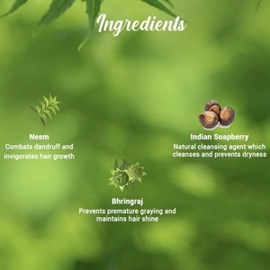 Shampooing et après-shampooing à base de Neem, formule cosmétique pour cheveux, pour une texture lisse, un cuir chevelu nourri, une brillance saine et un éclat radieux. - Product Image 3