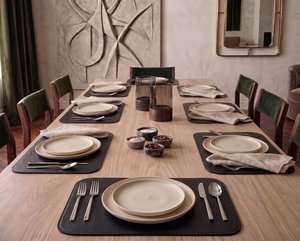 Waterproof Genuine Leather Table Mat Luxury Dining Placemats Wholesale Heat Resistant Custom Hotel Mats LPM-0004F - Product Image 5