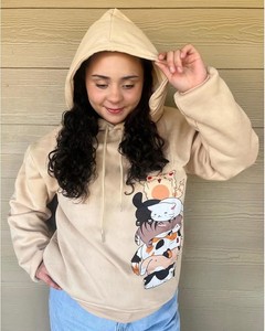 Sudadera con Capucha Estampada de Gatos Adorables, Unisex, Oversize, Casual, de Invierno, 100% Algodón Polar, Anti-Pilling, Ajuste Regular - Product Image 2