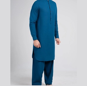 Traje Shalwar Kameez de Moda para Hombre, para Bodas y Fiestas, de Algodón Transpirable que Absorbe la Humedad, Traje Punjabi de Pakistán, Conjunto de 2 Piezas - Product Image 3