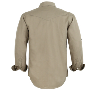 Camisas Casuales de Trabajo para Hombre, Estilo Vaquero Occidental, Manga Larga, con Botones de Perla, Color Sólido, Nueva Llegada OEM 2026, Personalizadas y de Alta Calidad - Product Image 2