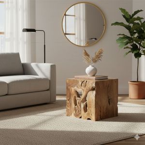 TEAK ROOT CUBE COFFEE <b>TABLE</b> - Product Image 1