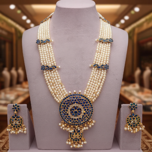 POTASSIUM Pearl <b>Long</b> <b>Necklace</b> Set-Elegant & Dazzling - Product Image 3