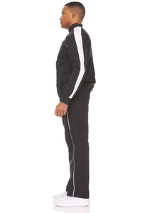 Ensemble veste et pantalon de survêtement pour hommes, survêtement de sport 2 pièces, complet avec fermeture éclair - Product Image 2