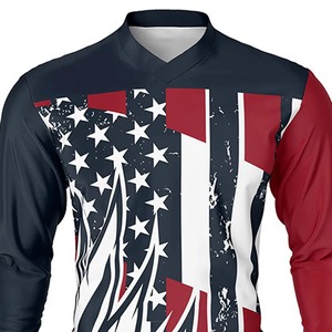 Full Sublimation Custom Sublimation Men Jersey Customized Adults Motocross Jersey with Stretch Panels OEM - Product Image 3