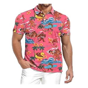 Polo de hombre de lujo de alta calidad con estampado a color, diseño personalizado a la moda, talla grande, cuello vuelto, informal y elegante. - Product Image 1