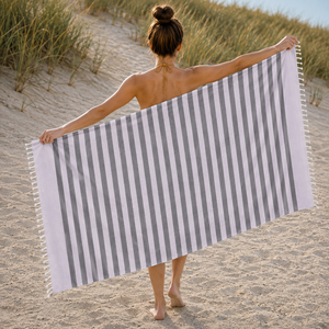 Toallas Fouta a Rayas Teñidas con Hilo, Alta Absorbencia, Secado Rápido, Diseño y Colores Personalizados, 100% Algodón, OEM, Toallas de Playa Fouta - Product Image 5
