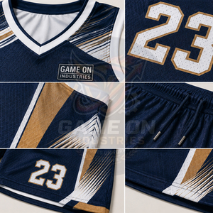 Men's Athletic Uniform Sleeveless Team Sportswear Breathable Quick Dry Training Apparel Custom Basketball Jersey Shorts Sets - Product Image 5