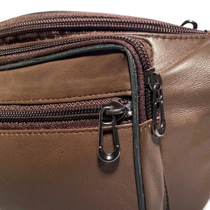 Bolsos de cintura de cuero genuino personalizados para hombre y mujer, logotipo OEM, bolso de piel de oveja disponible al precio más bajo - Product Image 5