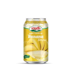 New Arrival Banana Juice <b>Drinks</b> 330ML Canned Wholesale Supplier Fruit Juice Private Label Manufacturer in Vietnam Free Sample - Product Image 1