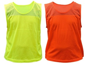 Blue Reversible Mesh <b>Training</b> <b>Bib</b> With Orange Trim Breathable Sleeveless Vest For Adults All Seasons Sports Jersey - Product Image 6