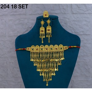 Luxury Exquisite Fashionable Middle Eastern <b>Wedding</b> Jewelry Latest MIJ Elegant High Quality Gold Plated Vintage Jewelry Set - Product Image 3