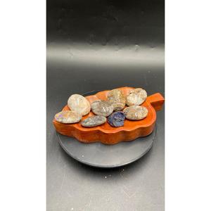 Pierre de paume en azurite naturelle polie, cristal bleu de guérison pour la méditation et la relaxation - Product Image 3