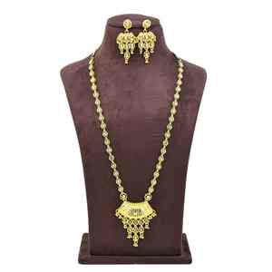 Juego de Joyería de Latón con Baño de Oro de 14K, 18K y 24K al por Mayor, Diseño Floral Tradicional, Ideal para Bodas Indias - Product Image 2