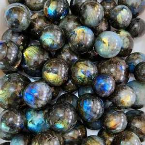 Cuentas Redondas de Cristal Natural de 6mm/8mm Directamente de Fábrica para la Fabricación de Pulseras y Joyería, Cuentas Sueltas de Labradorita - Product Image 1