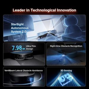 TOUT NOUVEAU Aspirateur robot et serpillière Roborock Saros 10R, aspiration de 22 000 <span class=keywords><strong>Pa</strong></span>, ultra fin, technologie FlexiArm Riser pour tapis et sols - Product Image 6