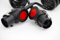 Einziehbares Spiral-Elektrokabel LKW-Anhänger ABS/ EBS-gewickeltes Stromkabel mit 7-poligen Anschlüssen